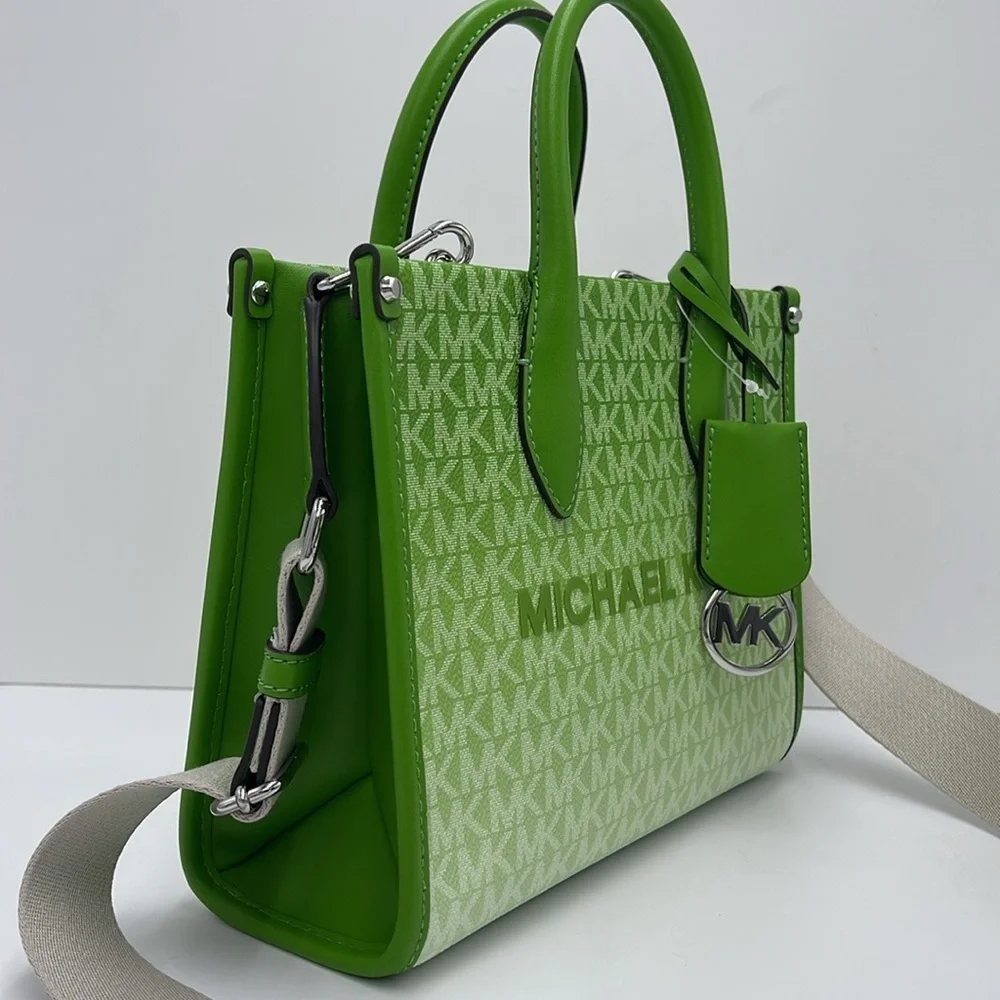 Michael Kors Mirella Small Ombré Signature Logo Crossbody Bag COLOR JUNGLE NWT